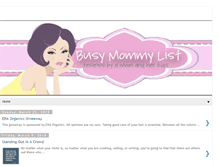 Tablet Screenshot of busymommylist.com